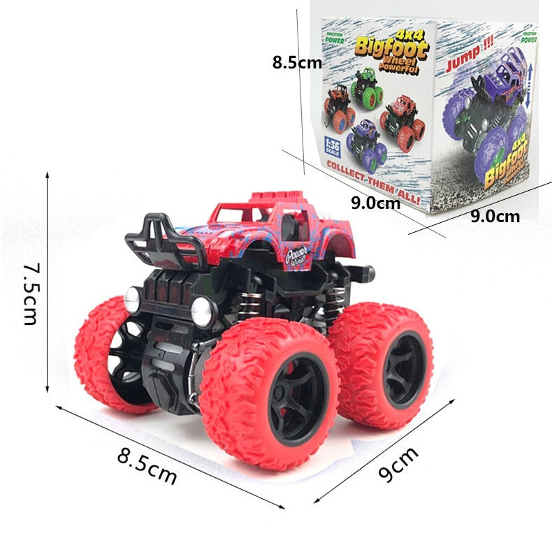 Big Wheel Monster Truck 360 Degree Flipping Car Inertia Friction Power SUV Diecast Outdoor Toys For Children