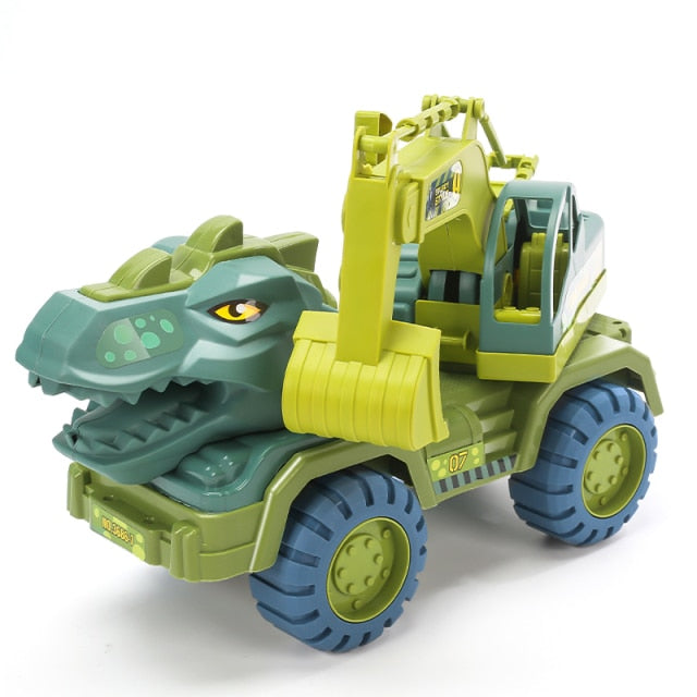 Car Toy Dinosaurs Transport Car Carrier Truck Toy Pull Back Vehicle Toy with Dinosaur Christmas Gift for Children