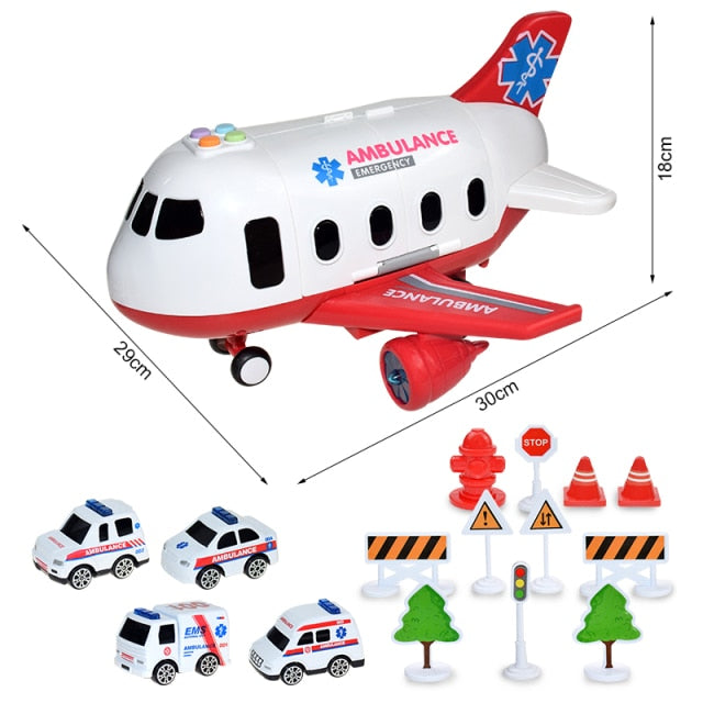 Toy Car Music Story Simulation Track Inertia Aircraft Children Large Size Passenger Toy Plane