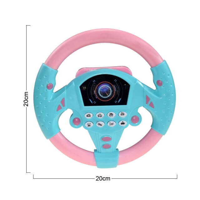 Eletric Simulation Steering Wheel Toy with Light Sound Baby Kids Musical Educational Copilot Stroller Steering Wheel Vocal Toys